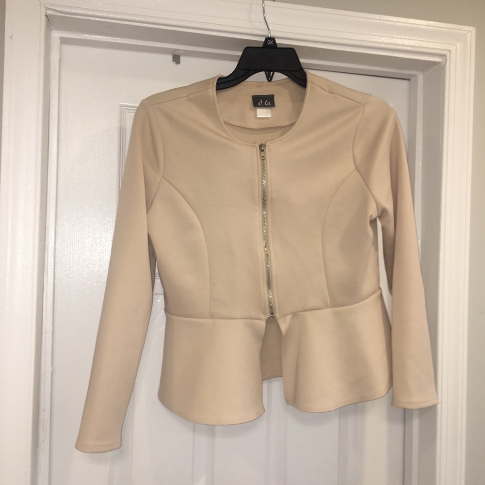 Peplum zip up jacket